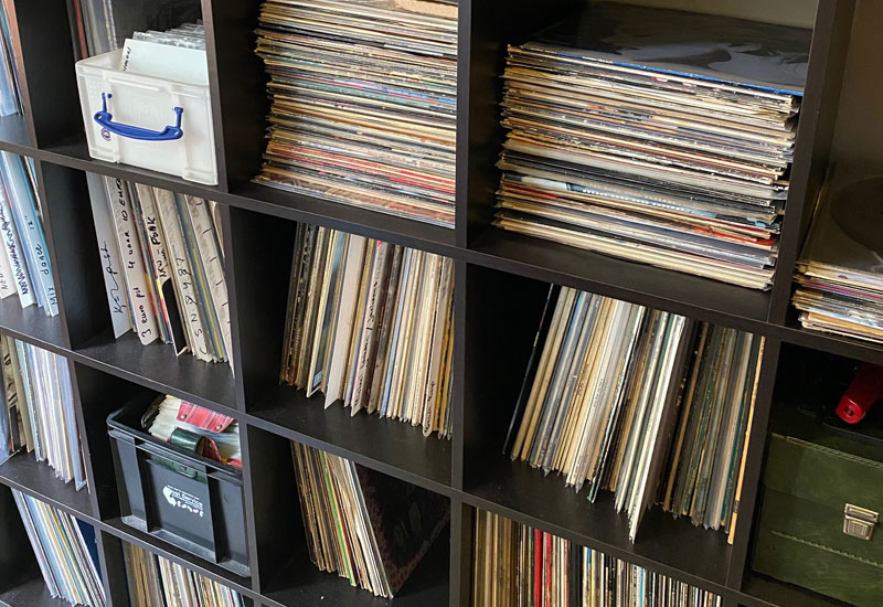 lp platen in kast